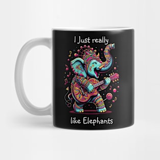 Majestic Elephant With Vibrant Tribal Designs Mug